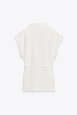 ZW COLLECTION LINEN BLEND DOUBLE-BREASTED WAISTCOAT - Zara фото 13