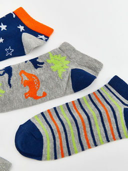 Desenli Erkek ?ocuk Patik ?orap 5li