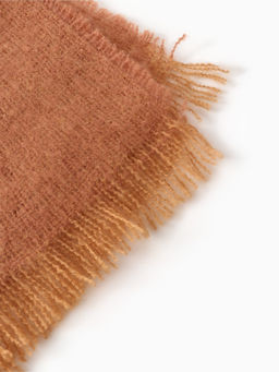 Плед с бахромой «Этель» Teracotta, 130×160 см, коричневый