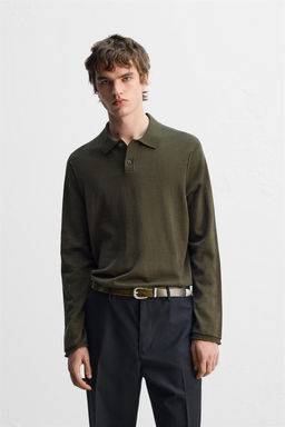 KNIT WOOL-COTTON POLO SHIRT - Zara фото 10
