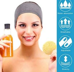 Косметическая повязка для волос на липучке  черная - Julystar фото 2