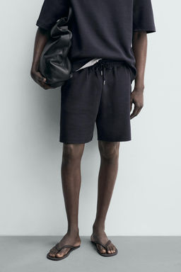 BERMUDA JOGGER RELAXED FIT INTERLOCK / Azul profundo - Zara фото 2