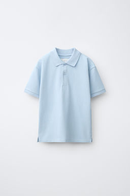 POLO B?SICO PIQU? / Azul pastel