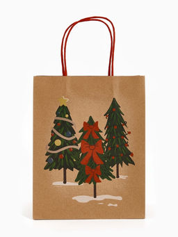Набор подарочных пакетов «Новогодние ёлочки», 3 шт., 25×4×30.5 см, 30×40×11.5 см, 18×23×10 см