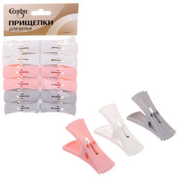 Цена за 2 шт. Прищепка бельевая "Эда - Бантик" 12 шт, Селфи