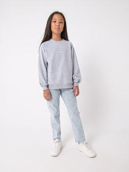 Свитшот облегченный Серый меланж 7+ - Bungly фото 5