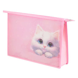 Папка для школьных тетрадей пластиковая Феникс+, арт. 72353/ 12 БЕЛЫЙ КОТ (полипропилен, формат А4,