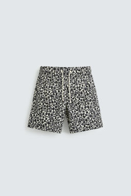GEOMETRIC PRINT LONG SWIMMING TRUNKS - Zara фото 5