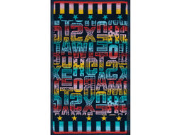 Полотенце махровое 6с104.411ж1 Letters (т.радужка) 67х40см