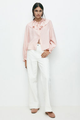 Blusa con ribetes de volante - H&m фото 3