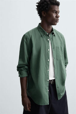 COTTON - LINEN SHIRT - Zara фото 10