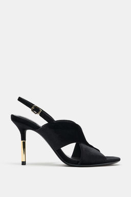 CROSSOVER HEELED SANDALS