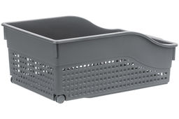 Контейнер хозяйственный 30,5*21*12,5 см Лофт серый на колесах широкий (модель 622018) - Elan gallery фото 3