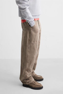 WASHED CARPENTER TROUSERS - Zara фото 23