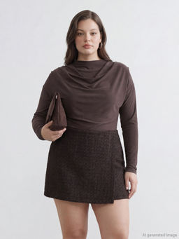 Dik Yaka B?zg?l? Bluz