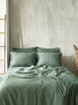 Наволочка SL Home Tencel, 70×70+3 см, тенсель, эвкалиптовое волокно 100%, оливковая