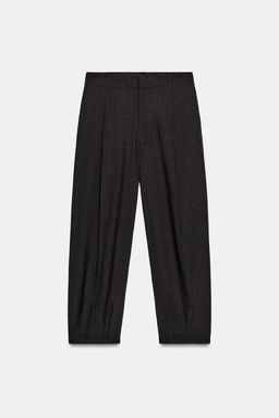 CHECK TROUSERS WITH DARTS - Zara фото 12