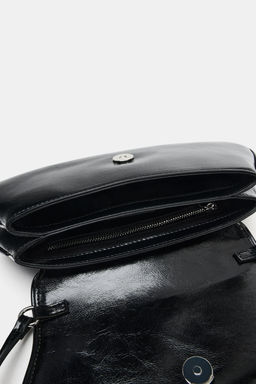 BOLSO DE HOMBRO SOLAPA / Negro - Zara фото 5