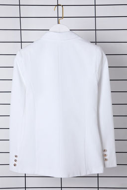 TRENDYOLMILLA Lacivert Fitted Gabardin Dugme Detayl? Dokuma Blazer Ceket TWOSS25BC00006 фото 8