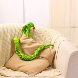 Мягкая игрушка Змея. Кобра, 55 см, цвет зелёный - Simaland фото 5