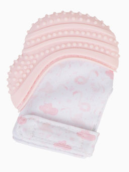 Прорезыватель на ручку для зубов «Фламинго», светло-розовый