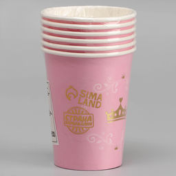 Стаканы бумажные Золотая корона, 6 шт. - Страна карнавалия фото 3