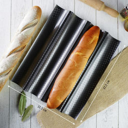 Форма для выпечки Доляна Багет, 38?31?2.5 см, перфорированная, антипригарное покрытие фото 5