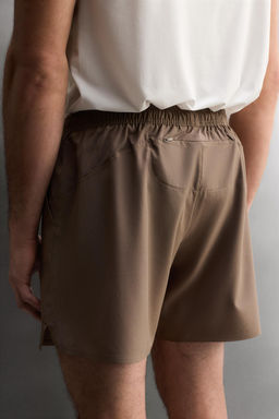 PANTALONES CORTOS B?SICOS ENTRENAMIENTO 7 / Gris topo - Zara фото 6