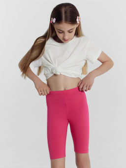 Шорты (велосипедки) для девочек в розовом цвете