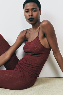 CHUNKY KNIT STRAPPY TOP - Zara фото 2