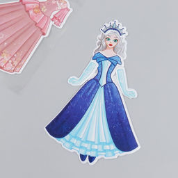 Цена за 2 шт. Наклейка пластик Одень куклу. Принцесса 15х20 см - Simaland фото 3