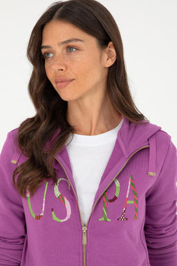 U. S. Polo Assn / Женский фиолетовый базовый свитшот - U.s. polo assn фото 2