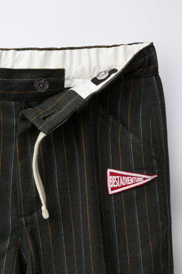 STRIPED PATCH TROUSERS - Zara фото 3