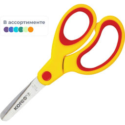 Ножницы детские Kores Softgrip 13 см с пласт. прорезин. ассимитр. ручками  фото 2
