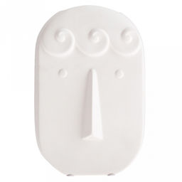 Ваза керамическая "Маска" 1,2л, 14х7,5см h21,8см, горло - 7,3х4,8см, матовая, фактурная глазурь, цвет - белый, в коробке (Китай)