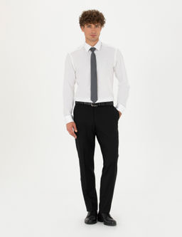 Beyaz Slim Fit Uzun Kollu G_mlek