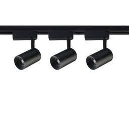 ULB-Q291 8W/4200К/K BLACK SET31 Светильник-прожектор светодиодный трековый, в составе набора из 3 штук на шинопроводе 1 м с коннектором. 1800 Лм. Белый свет (4200К). Корпус черный. ТМ Volpe.
