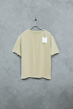 STORIESZ - CAMISETA CUELLO PANADERO HEAVY WEIGHT / Verde claro