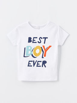 Bisiklet Yaka K?sa Kollu Bask?l? Erkek Bebek Ti??rt