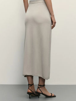 Вязаная юбка миди из вискозы / Zarina  фото 5