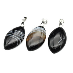 Подвеска из агата глазкового рис 23*38мм