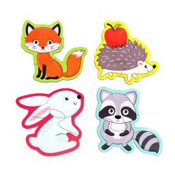 Пазлы-половинки 4 в 1 «Лесные зверята»