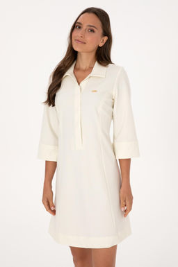 Kad_n BEYAZ Dokuma Elbise Sepette S_rpriz _ndirim - U.s. polo assn фото 2