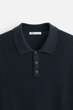 PURL KNIT POLO SHIRT - Zara фото 16