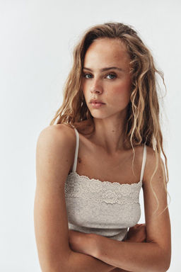 LACE STRAPPY TOP - Zara фото 3
