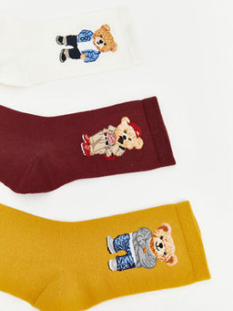 Ay? Teddy Bask?l? Kad?n Soket ?orap 5li