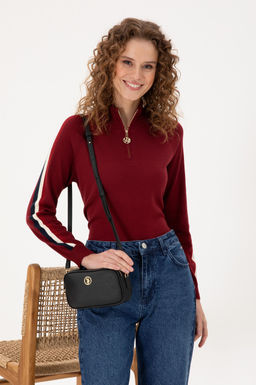 Женская черная сумка через плечо Неожиданная скидка в корзине