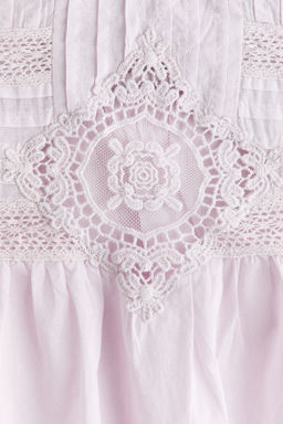 Blusa de algod?n con bordado ingl?s - H&m фото 4