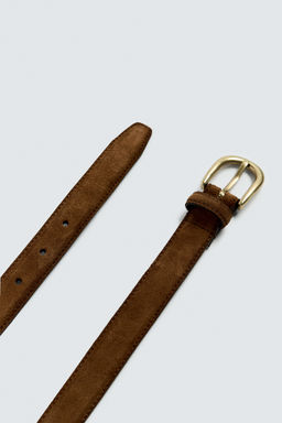 SPLIT SUEDE LEATHER BELT - Zara фото 4