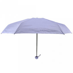 Зонт-мини механический Палитра UPF50+ ткань эпонж (полиэстер) + черное УФ-покрытие, 6 лучей, д/купола 90см, 5 сложений, 18см в сложенном виде, механизм против ветра, ручка с покрытием soft-touch, цвет сиреневый, 218гр (Китай) - Домашняя Мода фото 2